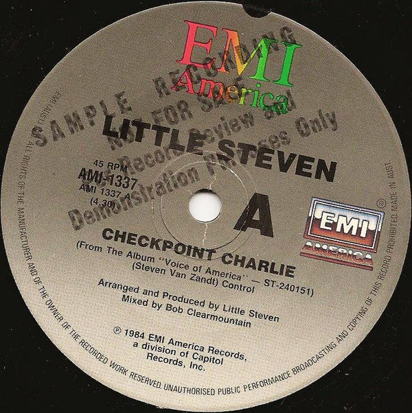 Little Steven : Checkpoint Charlie (7&quot;, Single, Promo)