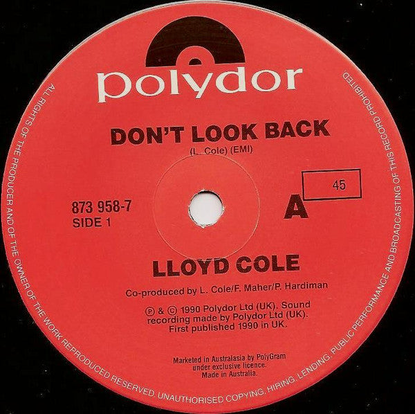 Lloyd Cole : Don't Look Back (7", Single)