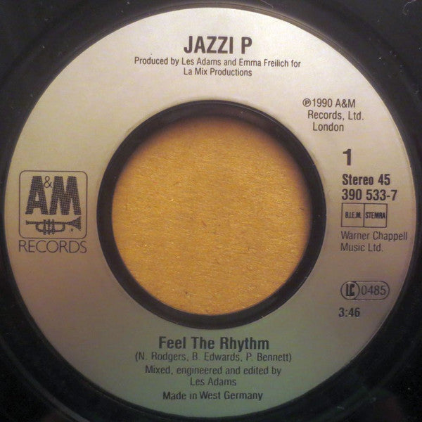 Jazzi P : Feel The Rhythm (7", Single)