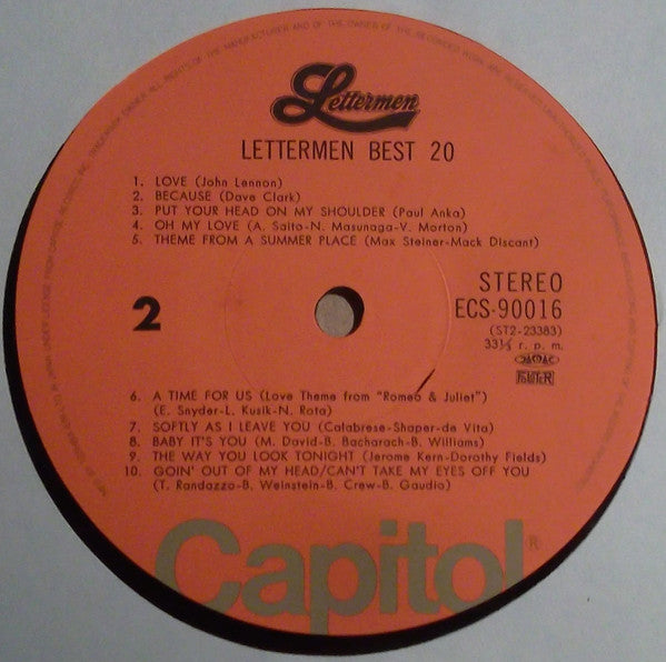 The Lettermen = The Lettermen : Lettermen Best 20 = レターメンベスト20 (LP, Comp)