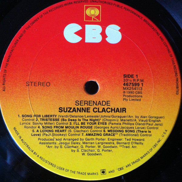 Suzanne Clachair : Serenade (LP, Album)