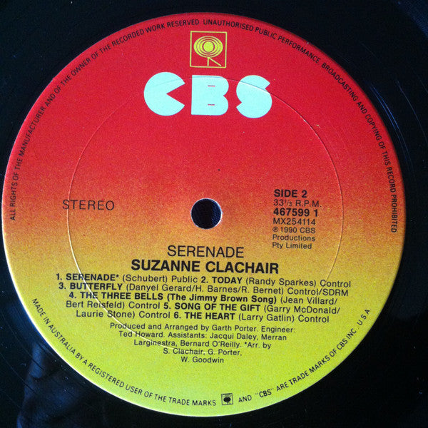 Suzanne Clachair : Serenade (LP, Album)