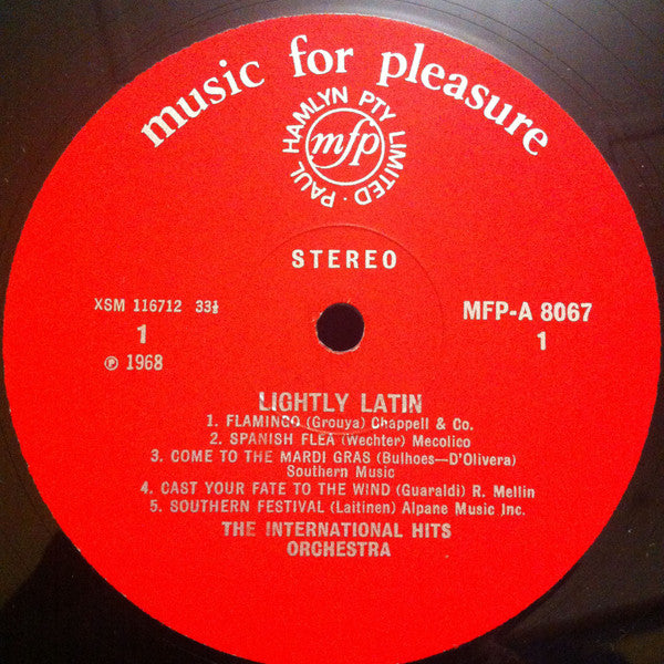 The International Hits Orchestra : Lightly Latin (LP)