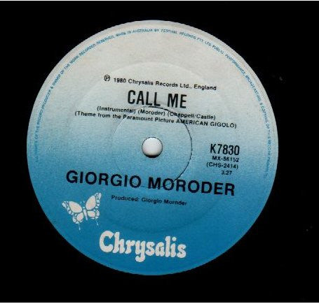 Blondie / Giorgio Moroder : Call Me (7", Single)