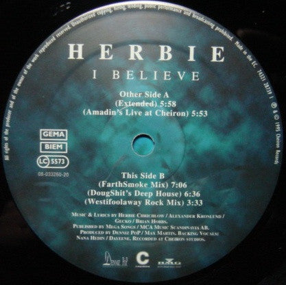 Herbie (4) : I Believe (12", Single)