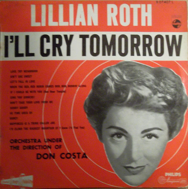 Lillian Roth : I&#39;ll Cry Tomorrow (LP, Album)