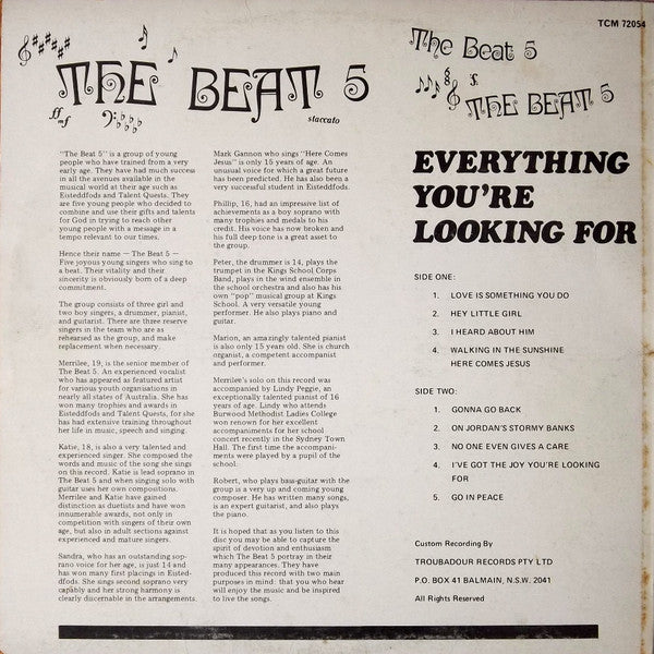 The Beat 5 : Everything You're Looking For (LP, Album)