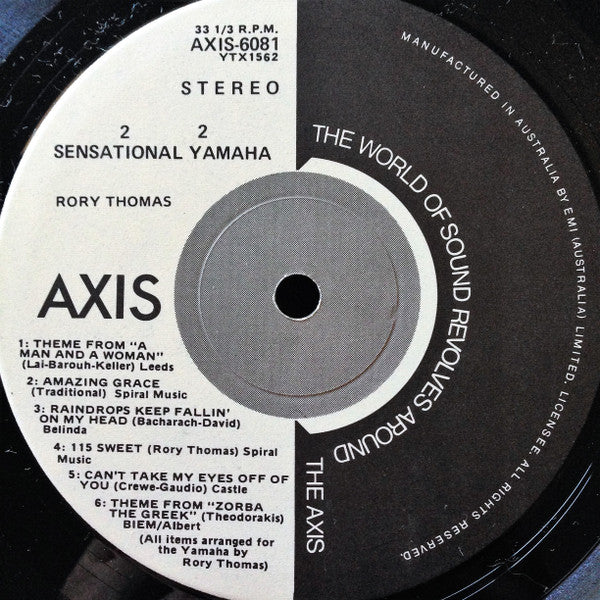 Rory Thomas : Sensational Yamaha Performs Popcorn & Other Smash Hits Yamaha Style (LP, Album)