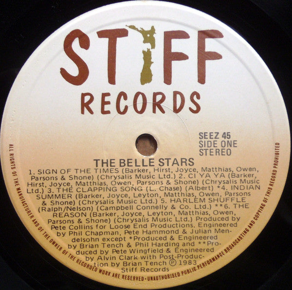 The Belle Stars : The Belle Stars (LP, Album)