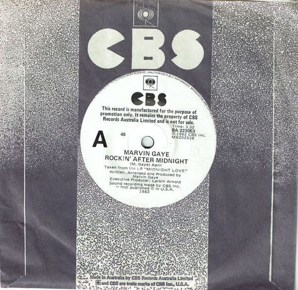 Marvin Gaye : Rockin' After Midnight (7", Single, Promo)