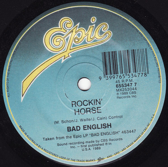 Bad English : When I See You Smile (7")