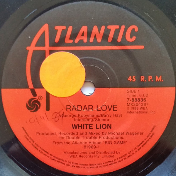 White Lion : Radar Love (7&quot;, Single)