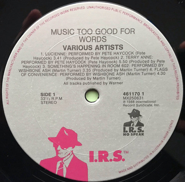 Various : Music Too Good For Words: A No Speak Sampler (LP, Smplr)