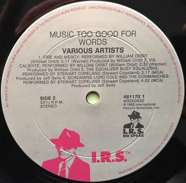 Various : Music Too Good For Words: A No Speak Sampler (LP, Smplr)