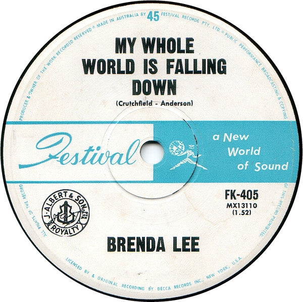 Brenda Lee : I Wonder (7", Single)