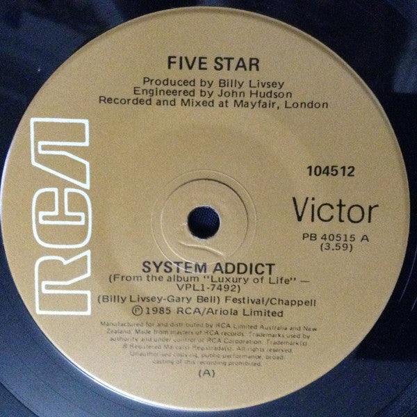 Five Star : System Addict (7", Single)