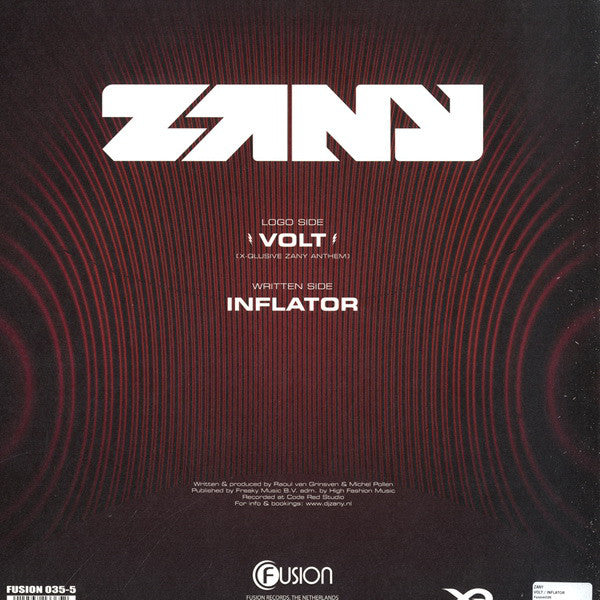 DJ Zany : Volt / Inflator (12")