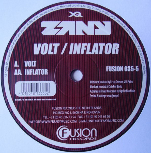 DJ Zany : Volt / Inflator (12")