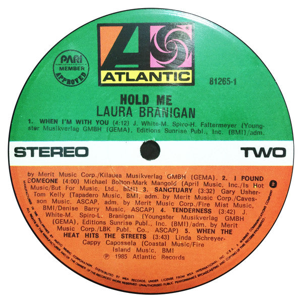 Laura Branigan : Hold Me (LP, Album)