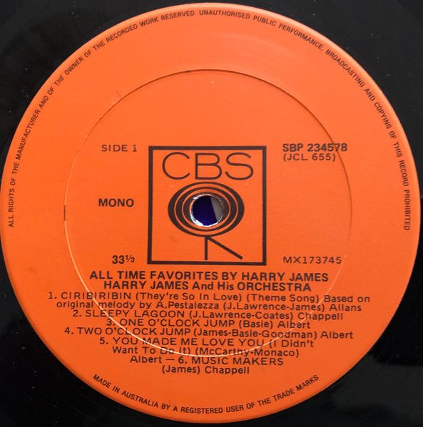Harry James (2) : All Time Favorites (LP, Album)