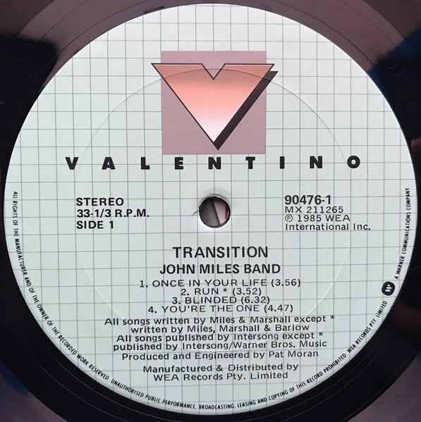 John Miles Band : Transition (LP, Album)
