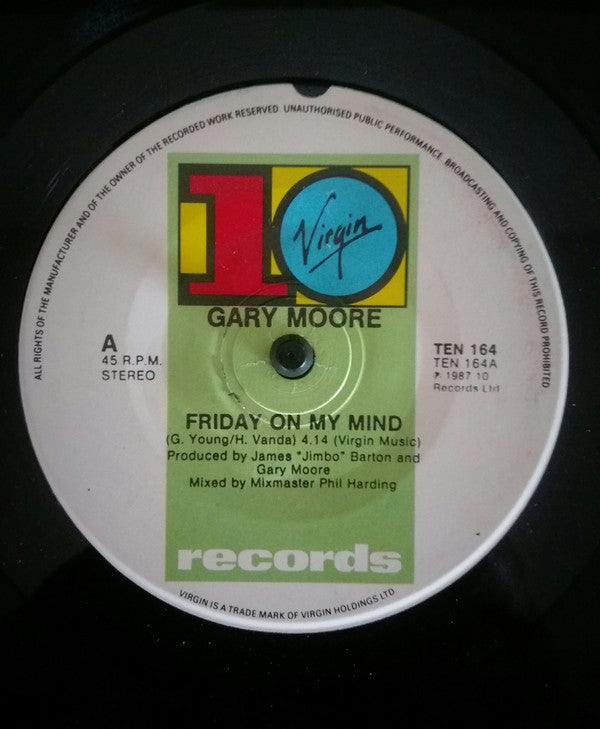 Gary Moore : Friday On My Mind (7", Single, Gre)