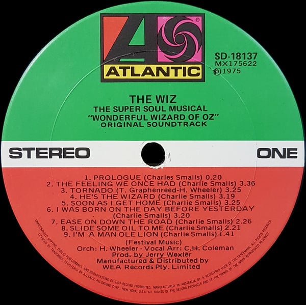 Various : The Wiz (The Super Soul Musical "Wonderful Wizard Of Oz") (LP, Album, Col)