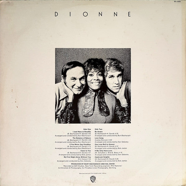 Dionne Warwicke* : Dionne (LP, Album)