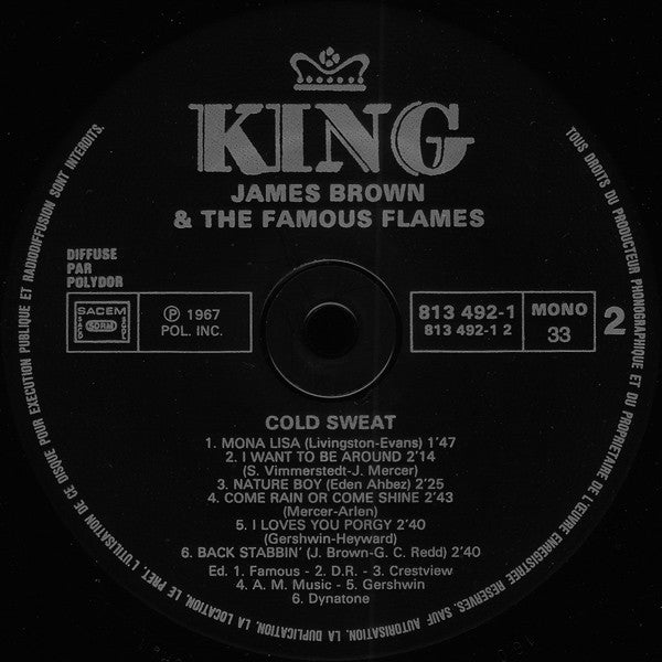 James Brown & The Famous Flames : Cold Sweat (LP, Album, Mono, RE)
