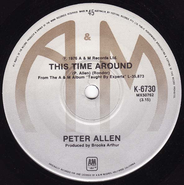 Peter Allen : I Go To Rio (7", Single)