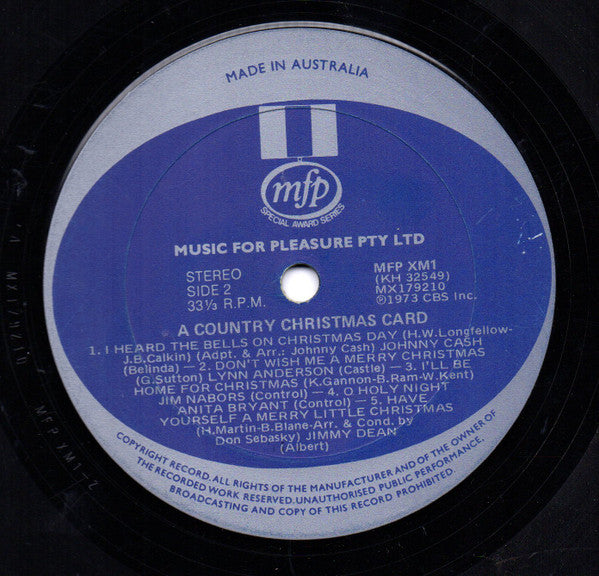 Various : A Country Christmas Card (LP, Comp)