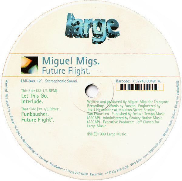 Miguel Migs : Future Flight (12&quot;)