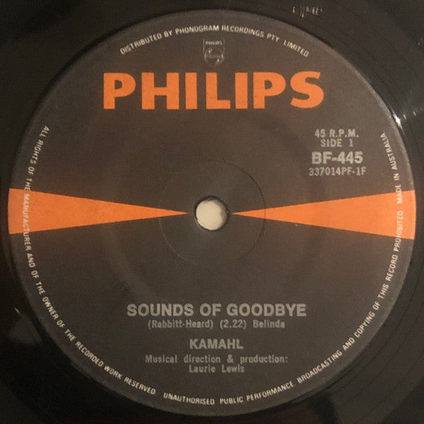Kamahl : Sounds Of Goodbye (7", Single, Mono)
