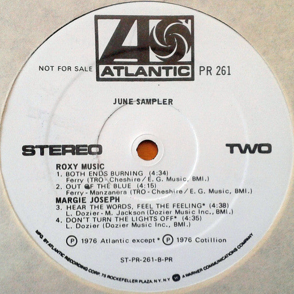 Various : Atlantic / Atco June LP Sampler  (2xLP, Promo, Smplr, Gat)