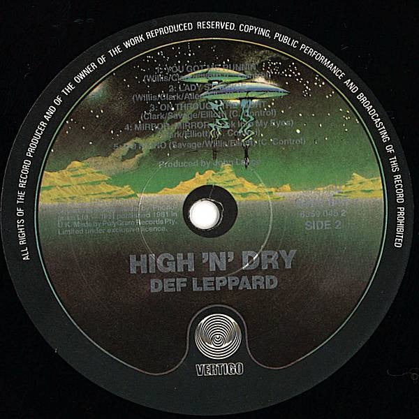 Def Leppard : High 'N' Dry (LP, Album, Sec)