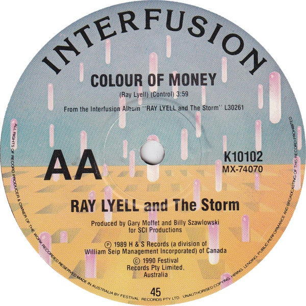 Ray Lyell And The Storm : (Running From) Another Man's Gun / Colour Of Money (7", Single)