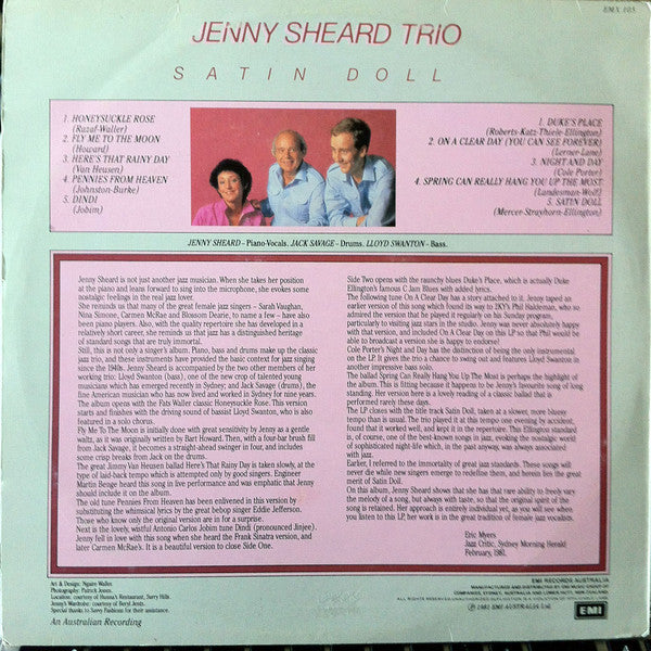 Jenny Sheard Trio/Quartet : Satin Doll (LP, Album)