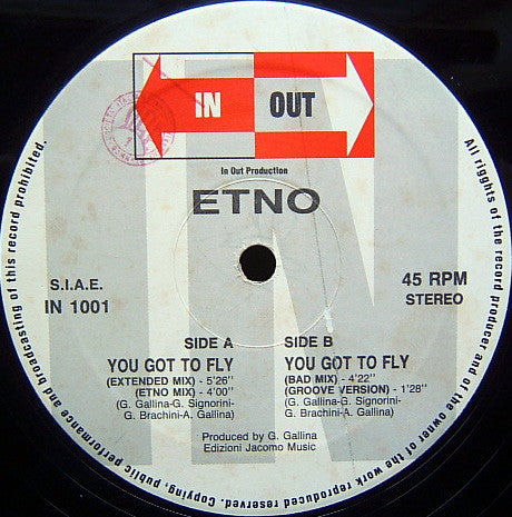 Etno (2) : You Got To Fly (12&quot;)