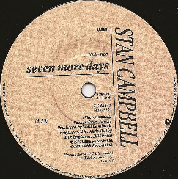 Stan Campbell : Years Go By (7", Single)