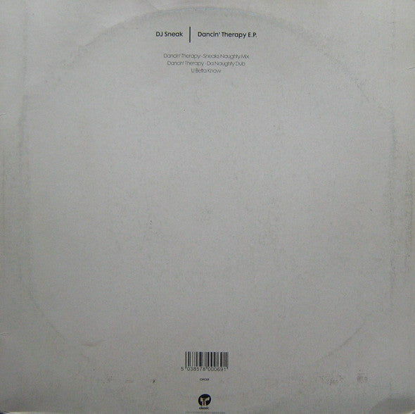 DJ Sneak : Dancin' Therapy E.P. (12", EP)