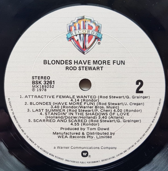 Rod Stewart : Blondes Have More Fun (LP, Album, Gat)