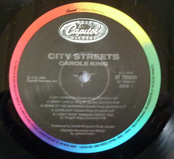 Carole King : City Streets (LP, Album)