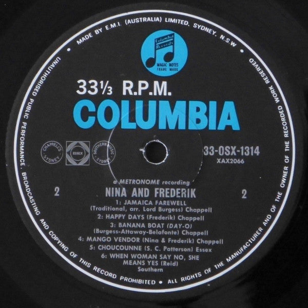 Nina & Frederik : Nina & Frederik (LP, Album, Mono, RP, Sec)