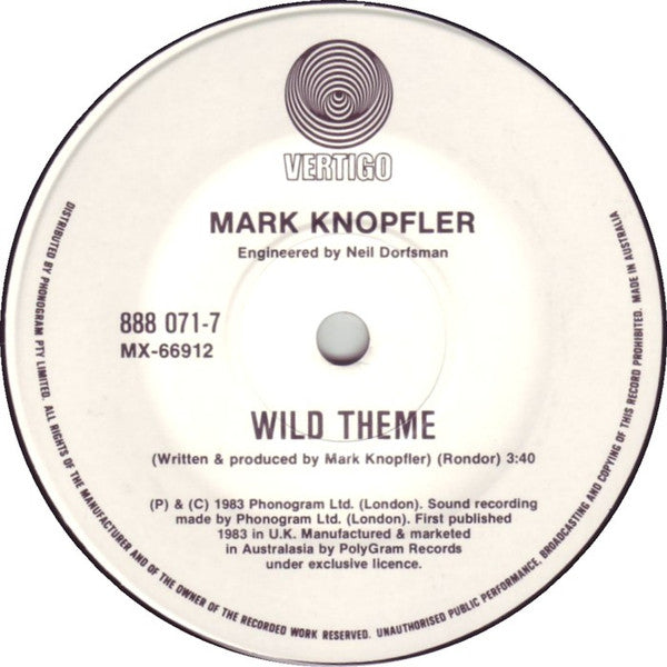 Mark Knopfler : Going Home: The Crusader Challenge Official Theme Music (7", Single)