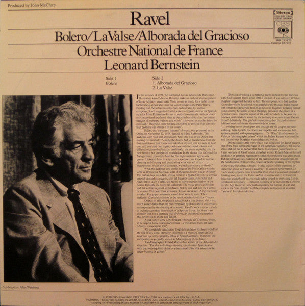 Bernstein*, L'Orchestre National De France* - Ravel* : Boléro / Alborada Del Gracioso / La Valse (LP, Album)