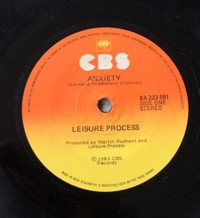 Leisure Process : Anxiety (7", Single)