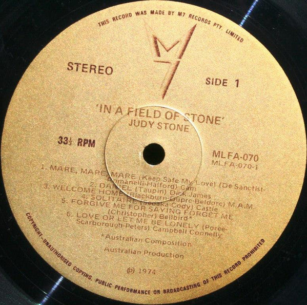 Judy Stone : In A Field Of Stone (LP, Album)