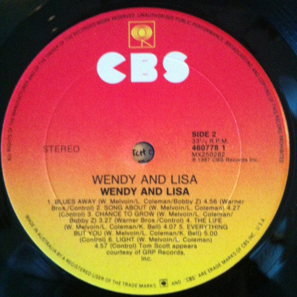 Wendy & Lisa : Wendy And Lisa (LP, Album)