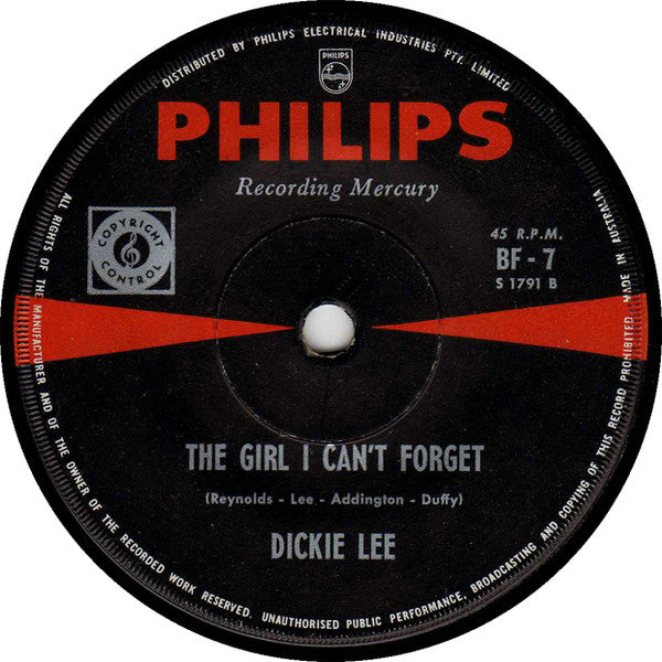 Dickey Lee : I Saw Linda Yesterday (7", Single)