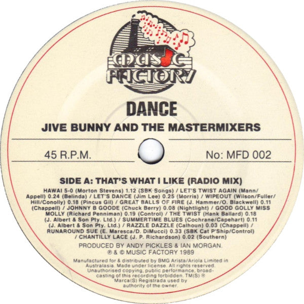 Jive Bunny And The Mastermixers : That's What I Like (7", Single)